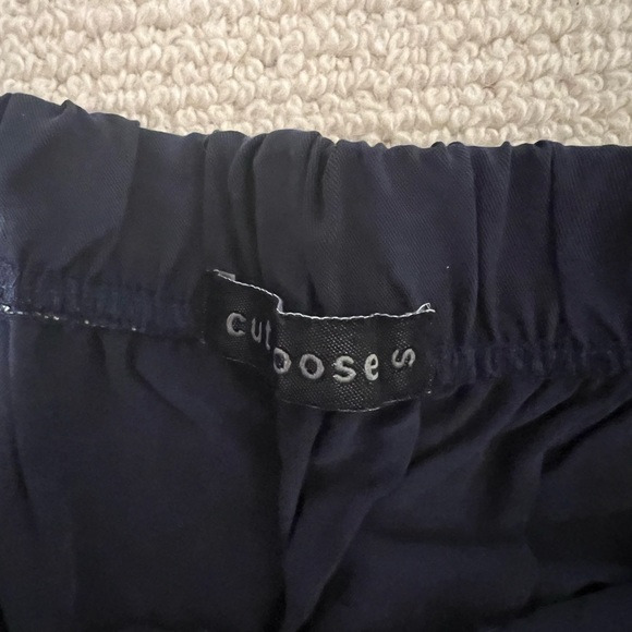 Cut loose wide leg cropped tencel pants with pockets - Picture 2 of 2